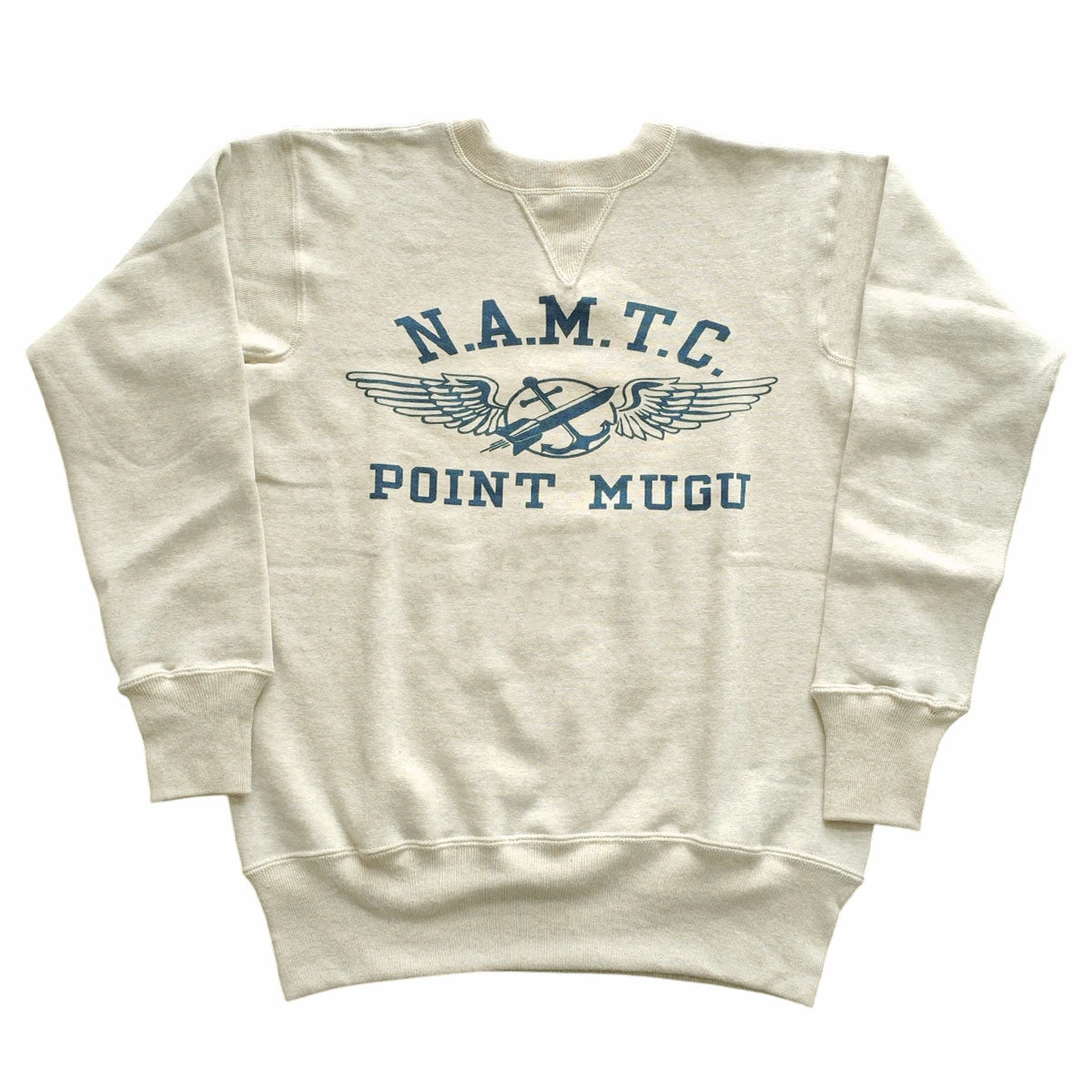 【WAREHOUSE】 ウエアハウス Lot 403 N.A.M.T.C スウェット トレーナー ひび割れプリント ブラック スミクロ オードミール 裏起毛 長袖 アメカジ 日本製