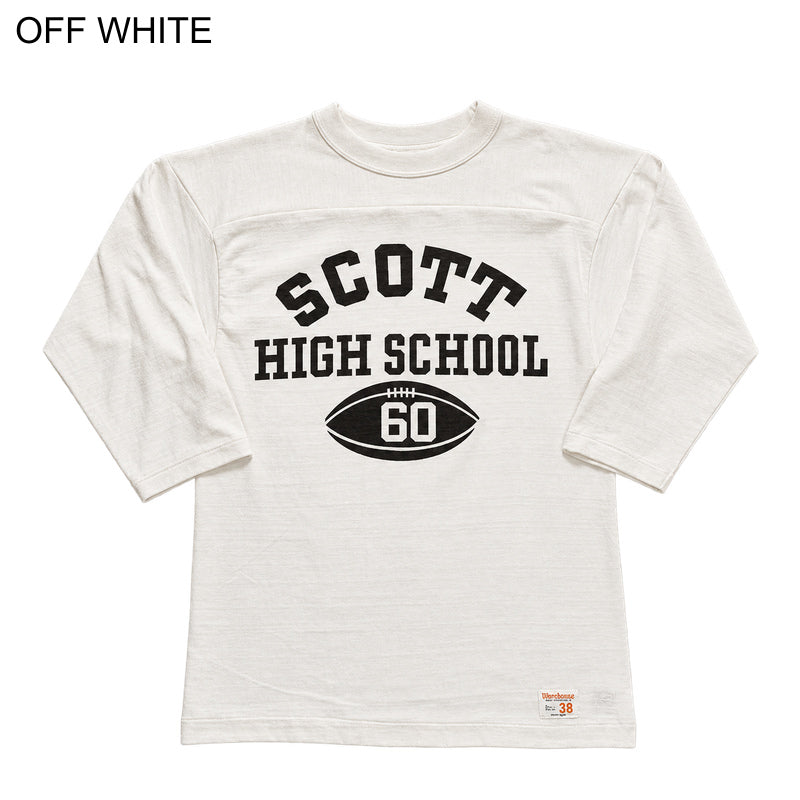 WAREHOUSE Lot 4063 7分袖フットボールT SCOTT OFF WHITE