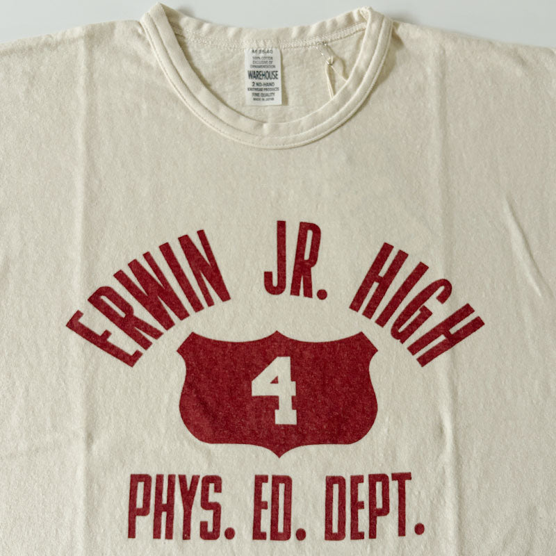 WAREHOUSE ウエアハウス 2ND HAND Lot 4064 ERWIN JR.HIGH 半袖 プリント Tシャツ