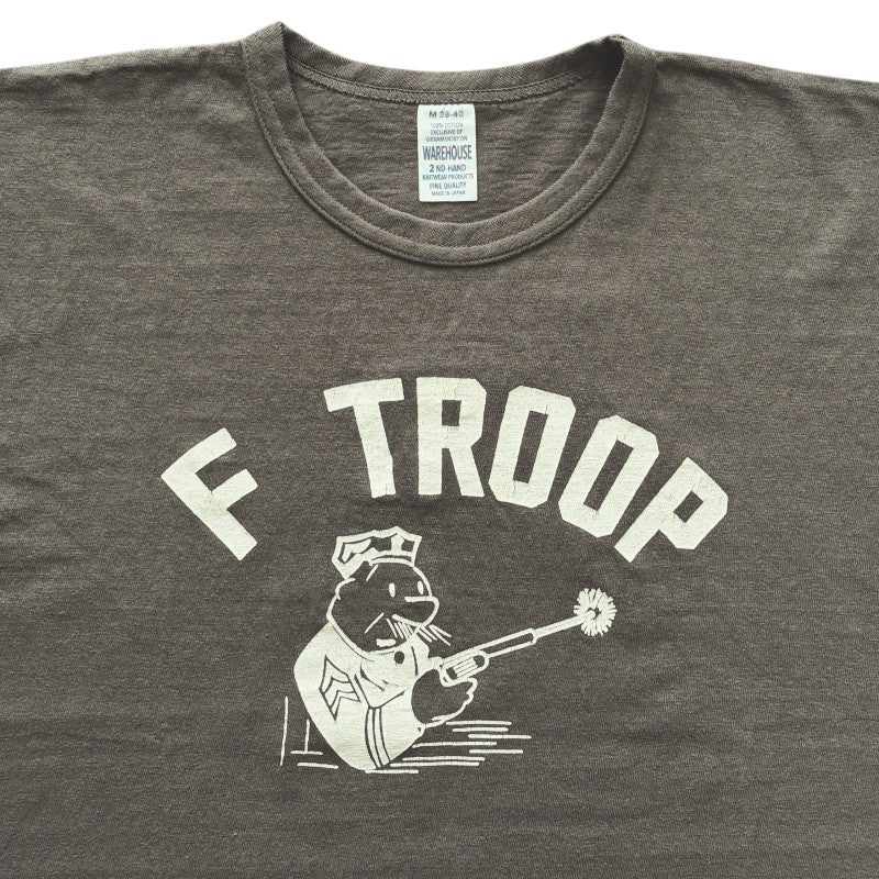 WAREHOUSE ウエアハウス 2ND HAND Lot 4064 F TROOP 半袖 プリント Tシャツ