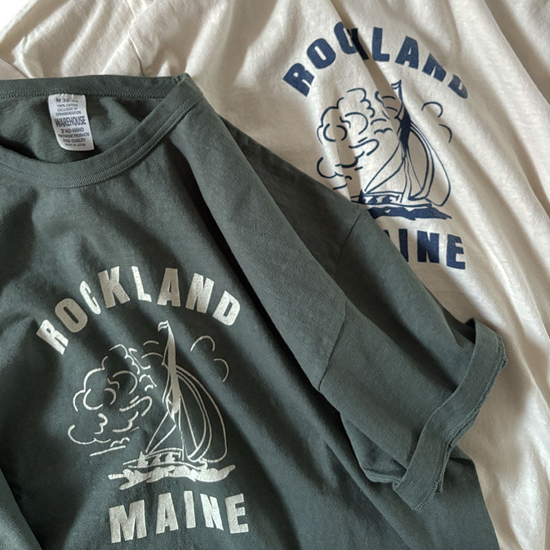 ウエアハウス 2ND HAND Lot 4064 ROCKLAND 半袖 プリント Tシャツ
