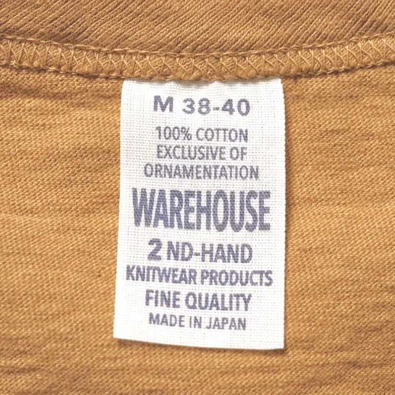 WAREHOUSE ウエアハウス 2ND HAND Lot 4064 TORTOISE トータス 半袖Tシャツ セコハン セコンドハンド