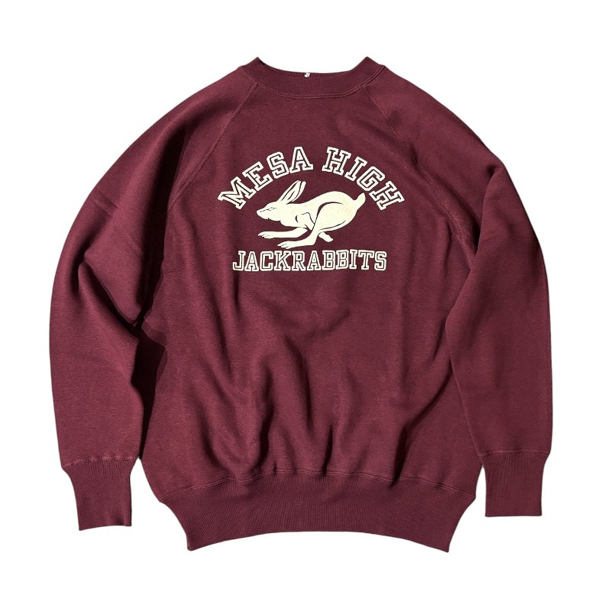 ウエアハウス Lot 409 MESA HIGH ラグランクルー スウェット フロッキープリント