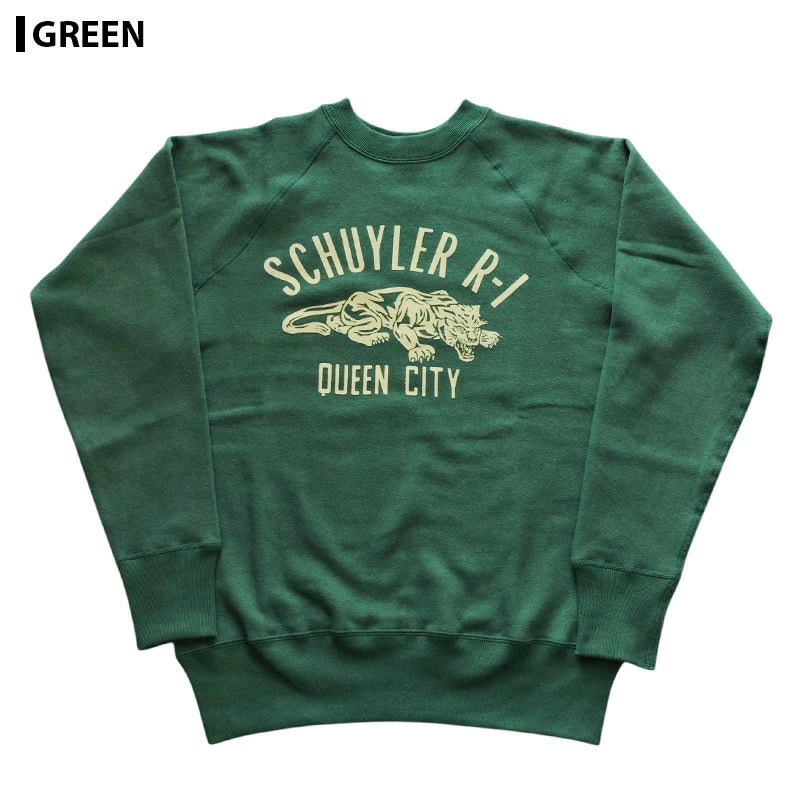 ウエアハウス Lot 409 SCHUYLER フロッキー プリント カレッジ スウェット トレーナー 裏起毛 長袖 アメカジ