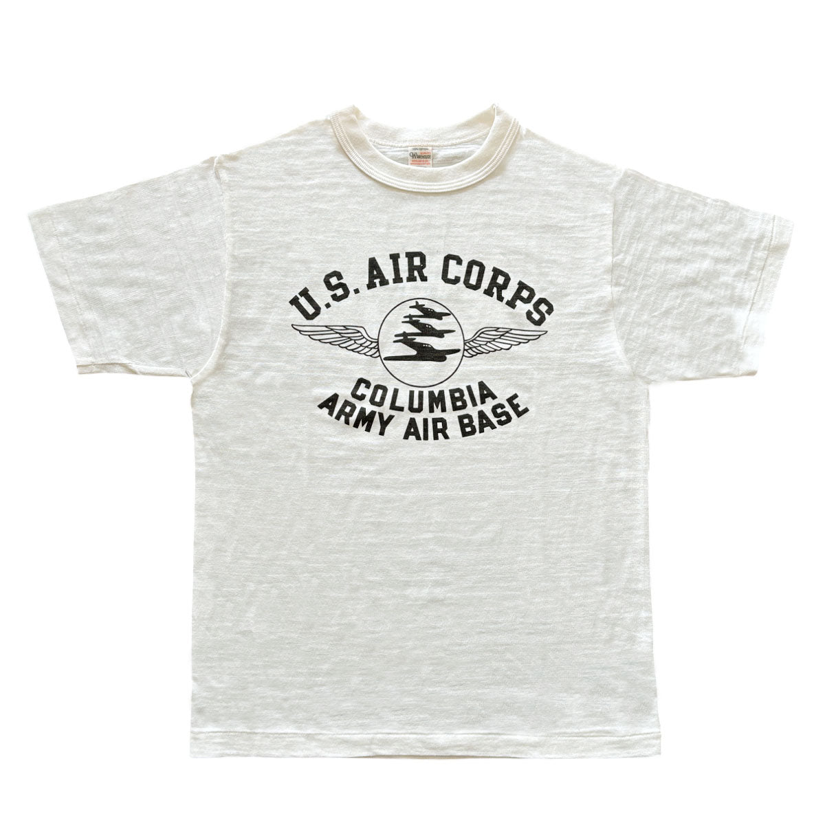 ウエアハウス Lot 4601 COLUMBIA ARMY AIR BASE 半袖 プリント Tシャツ