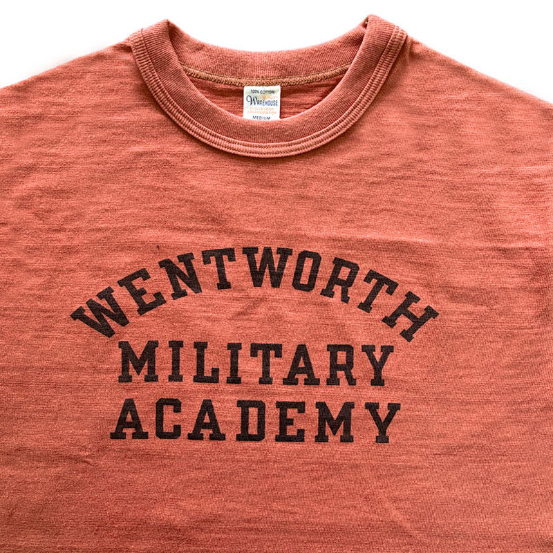 ウエアハウス Lot 4601 MILITARY ACADEMY 半袖 プリント Tシャツ