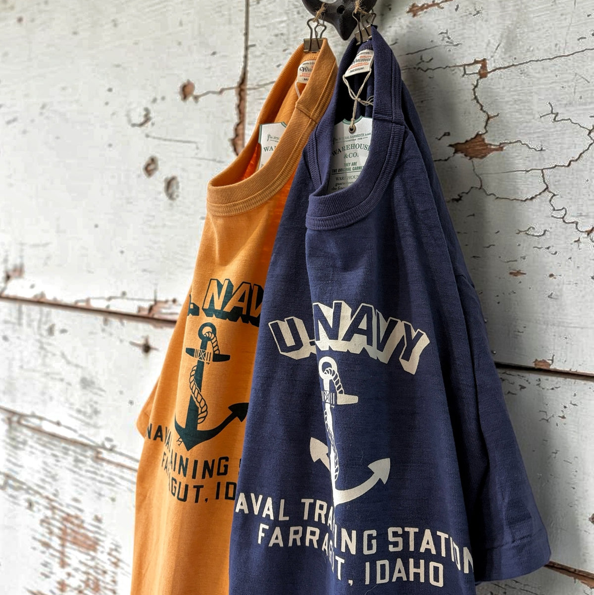 WAREHOUSE ウエアハウス Lot 4601 U.S.NAVY 半袖 プリント Tシャツ