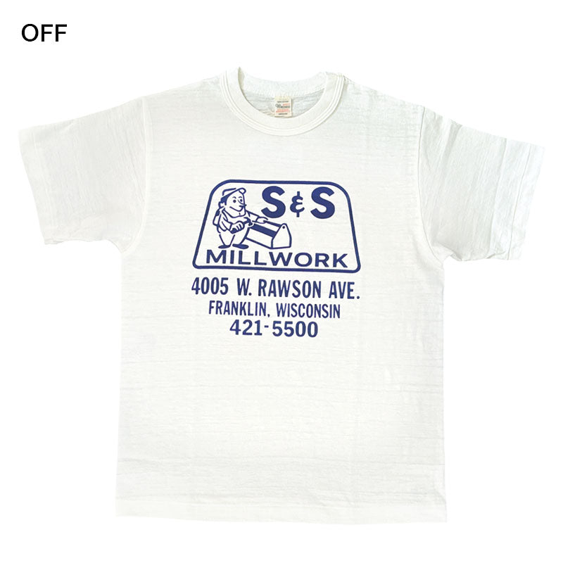 ウエアハウス Lot 4601 S&S 半袖 フロッキープリント Tシャツ