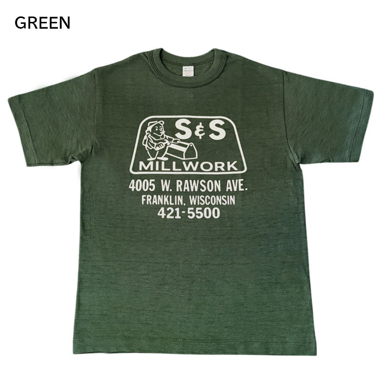 ウエアハウス Lot 4601 S&S 半袖 フロッキープリント Tシャツ