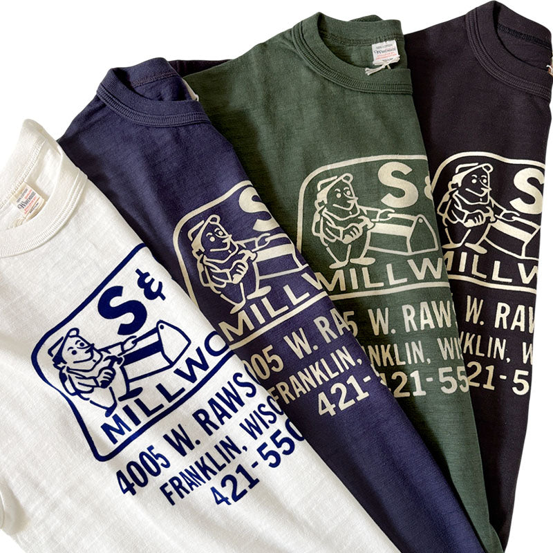 ウエアハウス Lot 4601 S&S 半袖 フロッキープリント Tシャツ