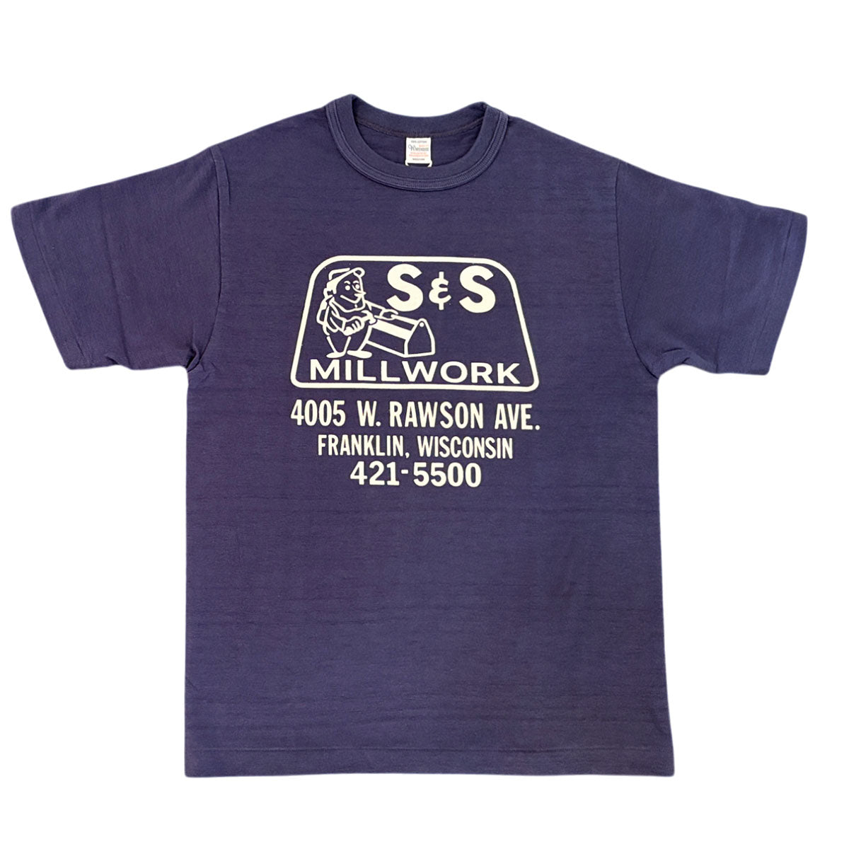 ウエアハウス Lot 4601 S&S 半袖 フロッキープリント Tシャツ