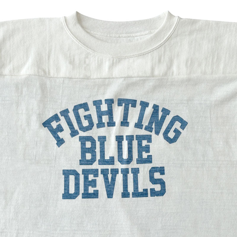 WAREHOUSE ウエアハウス Lot 4063  BLUE DEVILS フットボール Tシャツ 七分袖