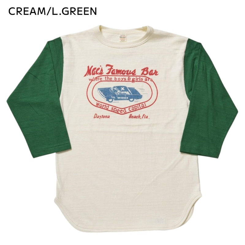 WAREHOUSE ウエアハウス 4800 7分袖 ベースボールTシャツ MAC's FAMOUS BAR