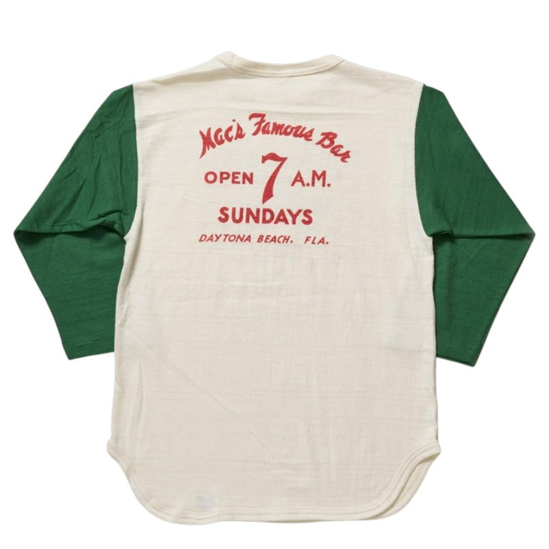 WAREHOUSE ウエアハウス 4800 7分袖 ベースボールTシャツ MAC's FAMOUS BAR