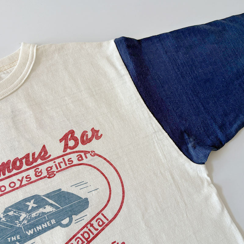 WAREHOUSE ウエアハウス 4800 7分袖 ベースボールTシャツ MAC's FAMOUS BAR