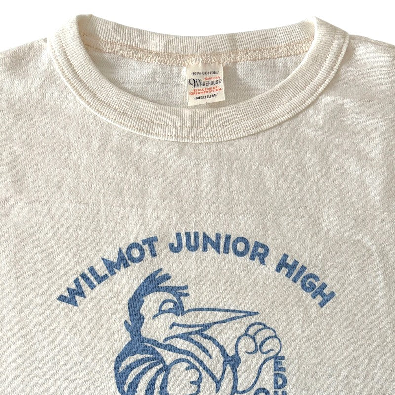 WAREHOUSE Lot 4800 7分袖 ベースボールTシャツ WILMOT JUNIOR HIGH