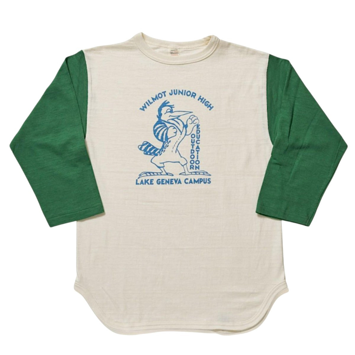 WAREHOUSE Lot 4800 7分袖 ベースボールTシャツ WILMOT JUNIOR HIGH