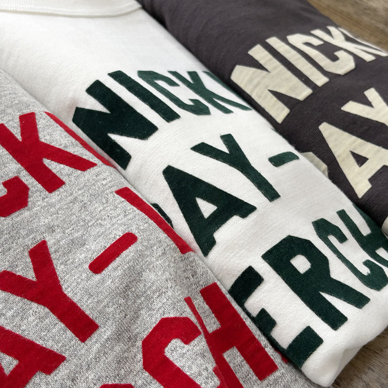 WAREHOUSE ウエアハウス Lot 5906 NICKLES 長袖 クルーネックT プリント Tシャツ