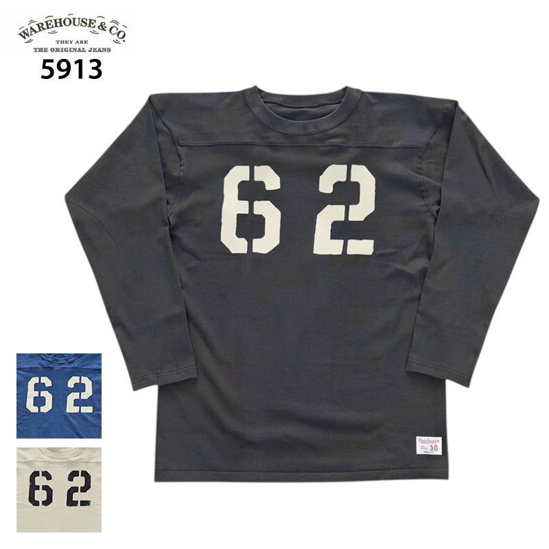 WAREHOUSE ウエアハウス 5913 長袖フットボールT NO.62 2026SS