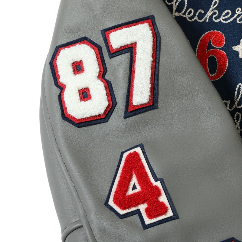 ホワイツビル WV15783-128 30oz.ウール メルトン アワード ジャケット BLUE PECKERS NAVY