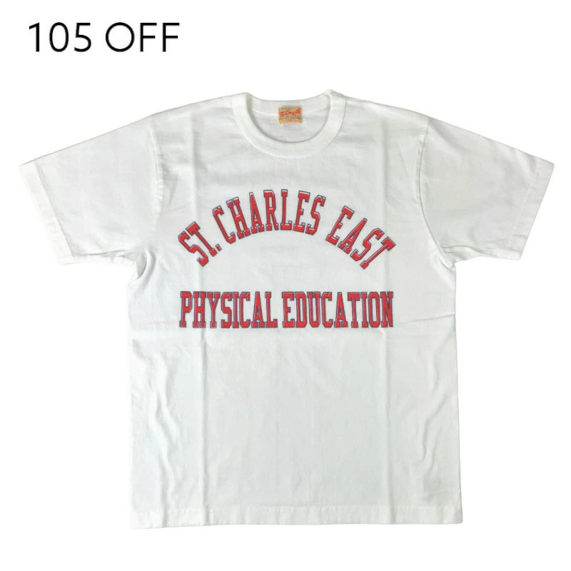 【WHITESVILLE】 ホワイツビル WV79149 カレッジプリント 半袖 Tシャツ PHYSICAL EDUCATION
