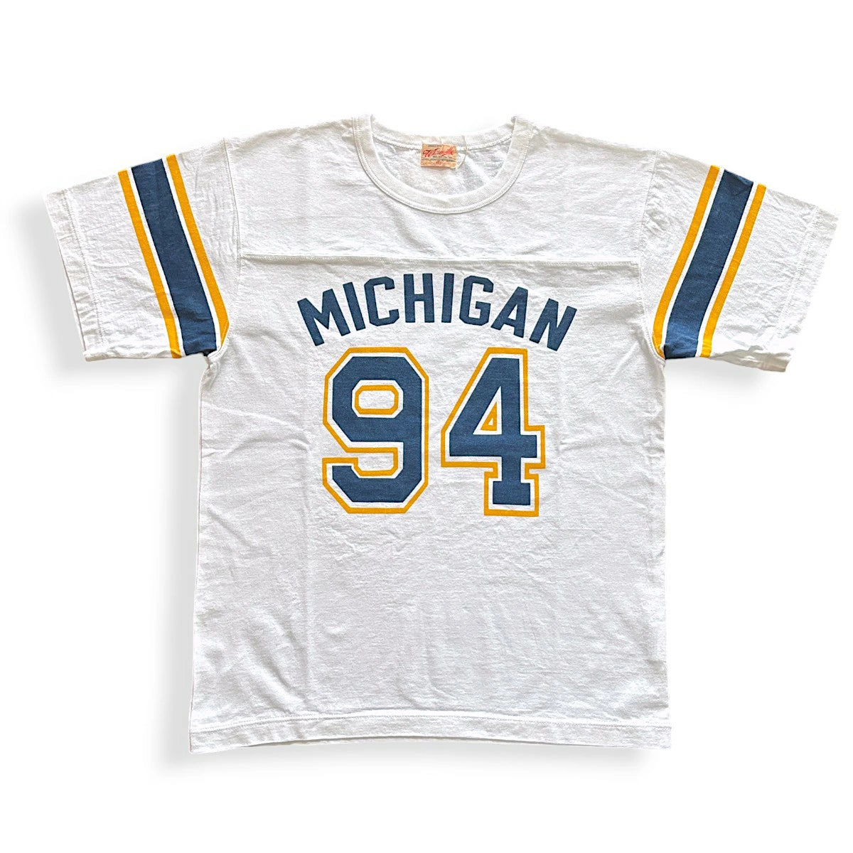 【WHITESVILLE】 ホワイツビル WV79332  MICHIGAN 94 ハーフスリーブ フットボール 5分袖 Tシャツ ナンバリングTシャツ　半袖