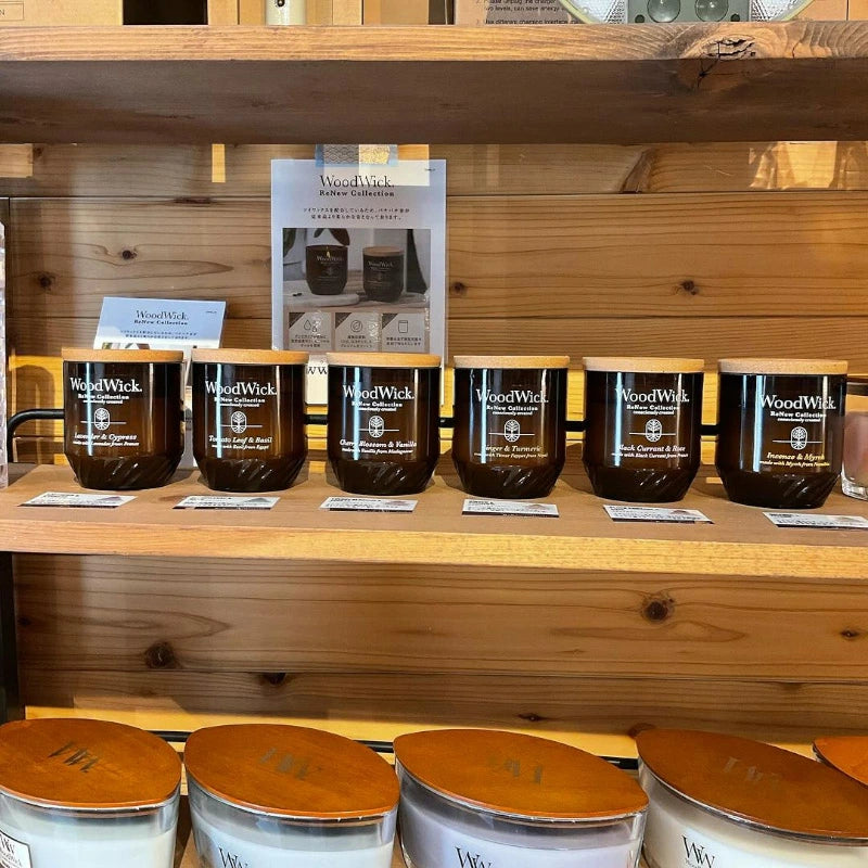 ウッドウィック リニュージャー M アロマキャンドル カメヤマキャンドルハウス