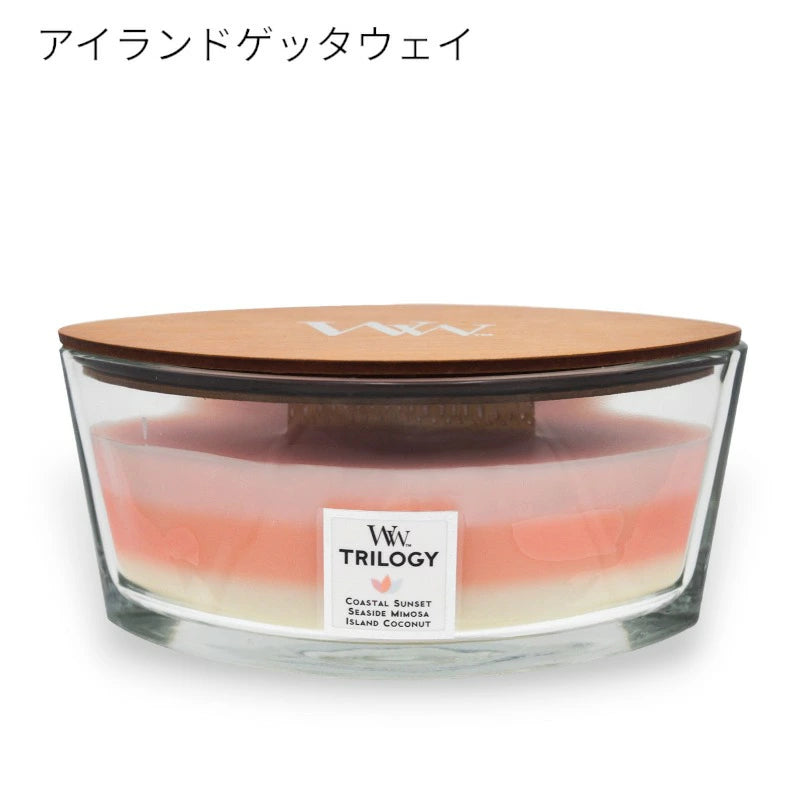 ウッドウィック トリロジーハースウィック L アロマキャンドル カメヤマキャンドルハウス