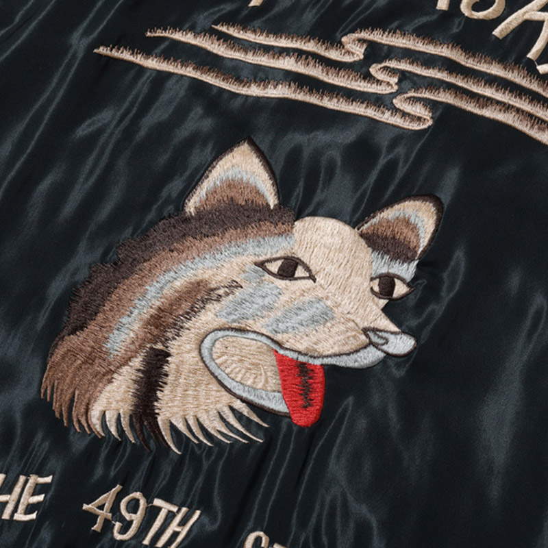 TAILOR TOYO 】テーラー東洋 スーベニアジャケット スカジャン Lot No. TT15173-145 / Late 1950s Style  Acetate Souvenir Jacket “ALASKAN FLAG” × “ALASKAN HUSKY” – SamuraiCraft