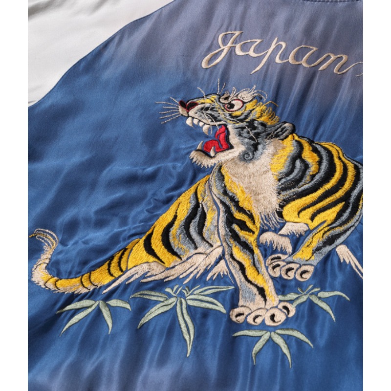 古着スーベニアジャケット タイガー 虎 ベトジャン ミリタリー 刺繍